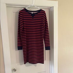 Old Navy Dress with Red and Navy Stripes